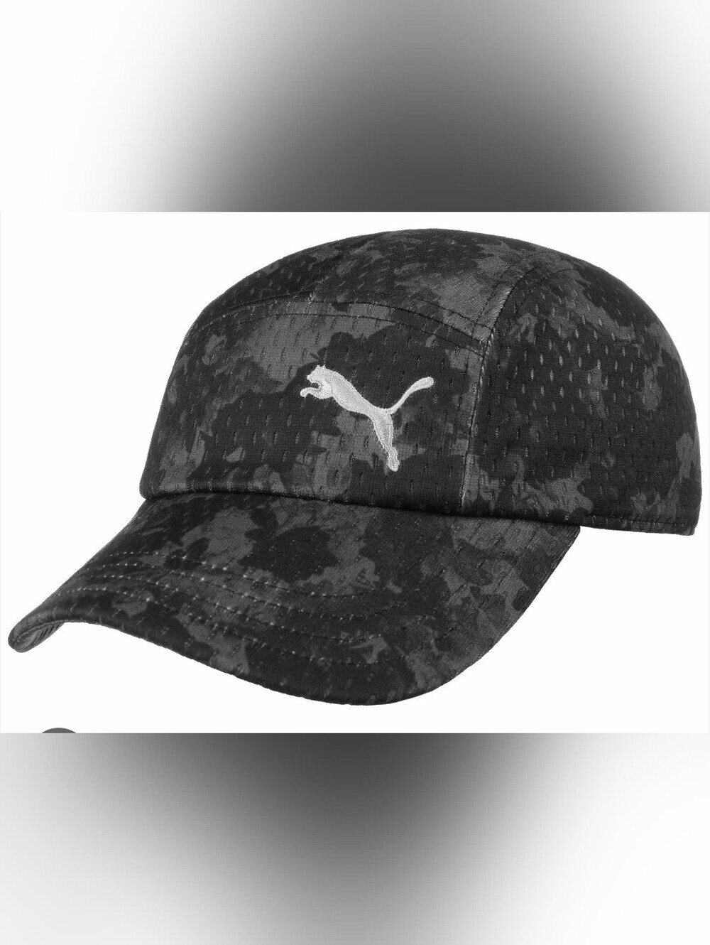 Puma Active Woman's Cap By Puma Golf Gray & Black Floral Abstract Print OS NWOT